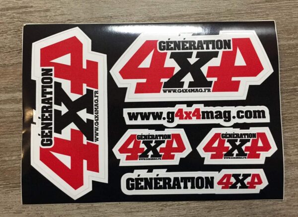 Planche de stickers Génération 4X4