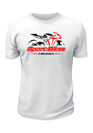 Tee shirt sport bikes blanc