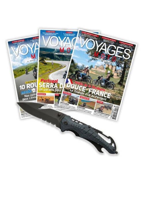 Réabonnement Voyages à Moto + Couteau de sécurité Coriolis