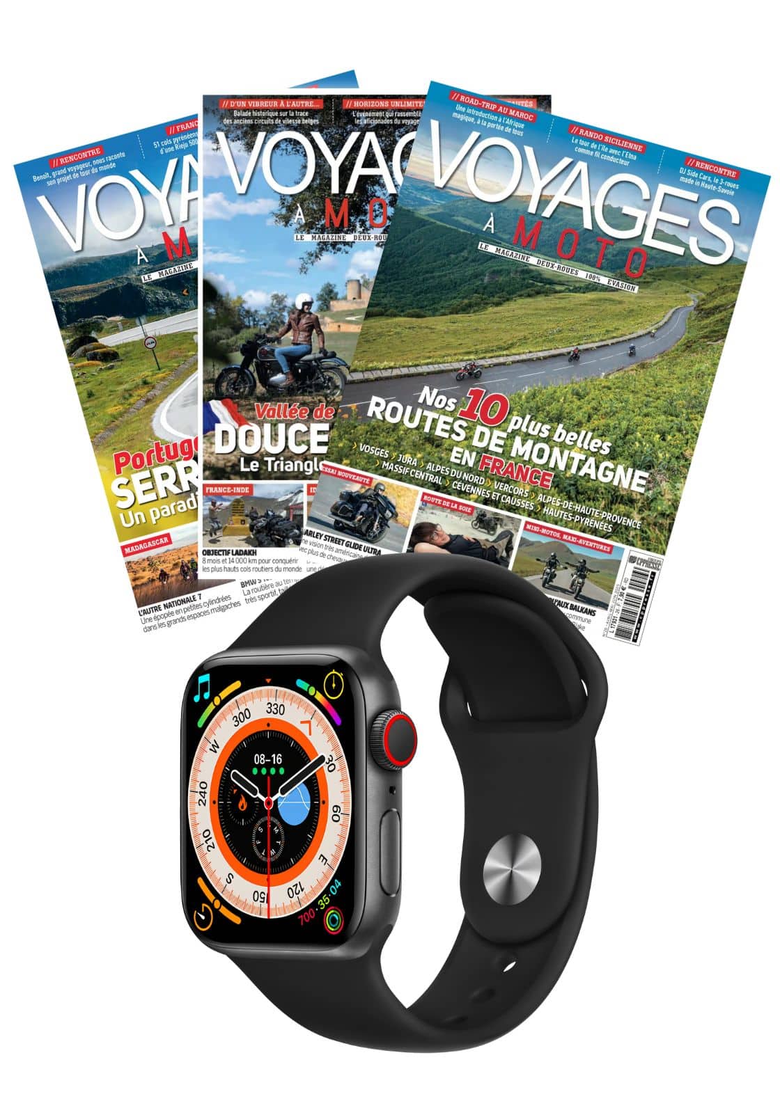 Abonnement Voyages à Moto + Montre connectée