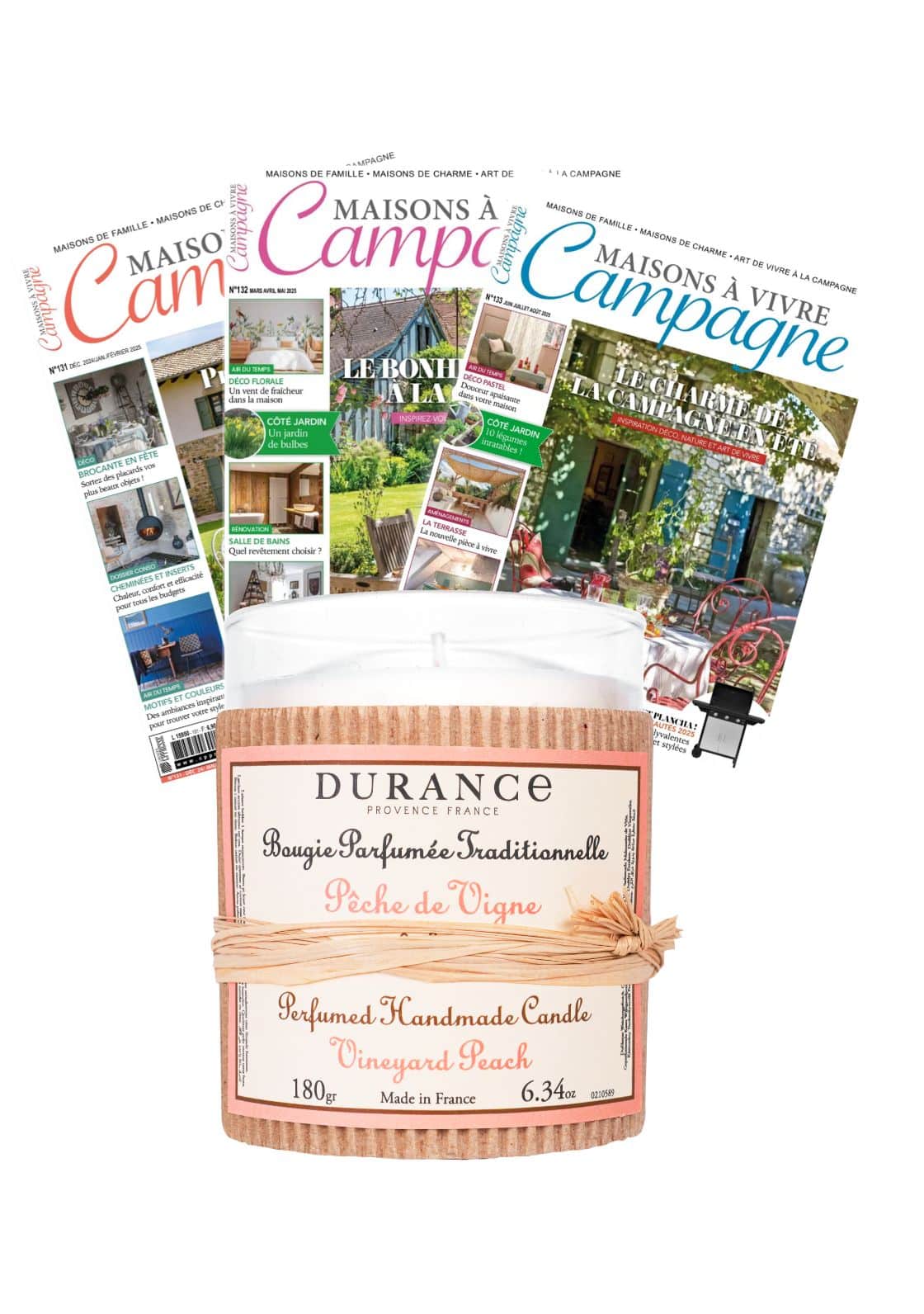 Abo MAVC DURANCE Abonnement Maisons à Vivre Campagne + Bougie DURANCE 180g