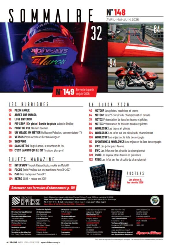 Sommaire Sport Bikes n°148