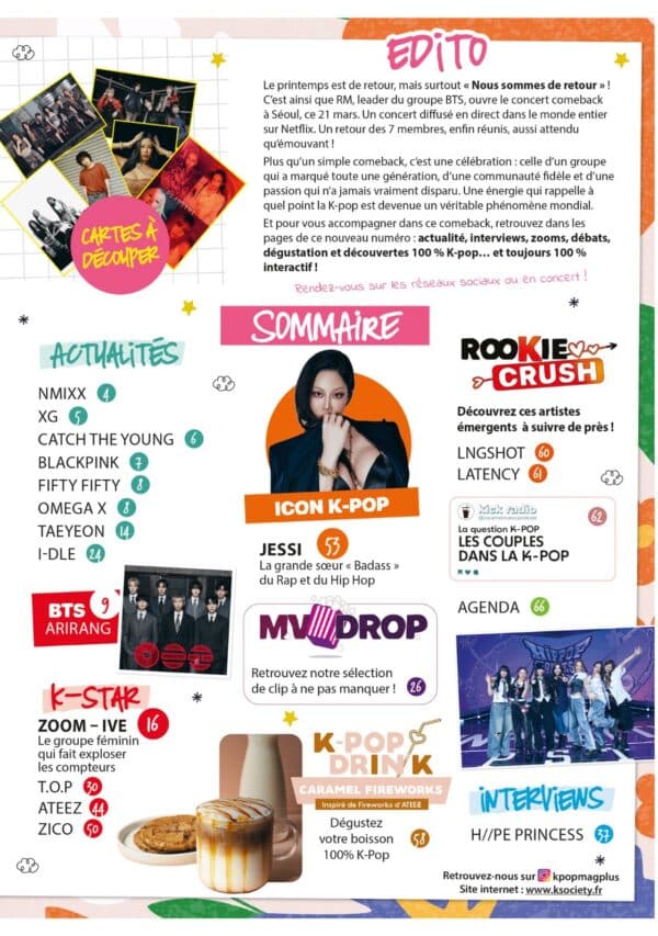 Sommaire kpop mag 4 K-Pop Magazine n°4
