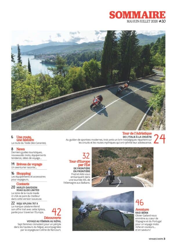 Sommaire vam 1 Voyages à Moto n°30